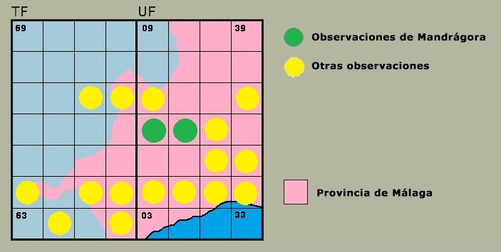 Distribución de Aeshna mixta en la Serranía